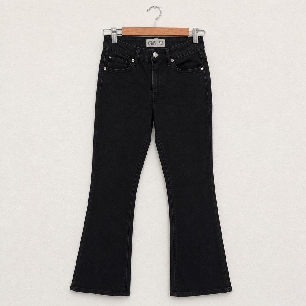 y2k black flare jeans